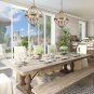 Chandelier for Dining Rooms 15&acirc;��&acirc;�� Globe Pendant Light Wood Farmhouse Style for Kitchen Foyer