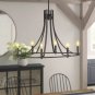 6-Light Large Wagon Wheel Chandelier  Vintage Farmhouse Pendant Light In Oil Rubbed Bronze Finish