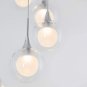 Artika Frosted Globe 7-LED-int. Pendant Lights Spiral, Chrome