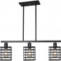 Pendant Lighting 3 Lights Black Kitchen Light Fixtures Vintage Farmhouse Chandeliers Ceiling Lights