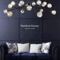 Chandelier 18-Light Crystal Pendant 43" LED Ceiling Light Pendant, Crystal with G9 LED Bulbs (Black)