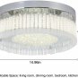 Flush Mount Ceiling Light, Dimmable LED Ceiling Light, K9 Crystal Polished Chrome Pendant Light