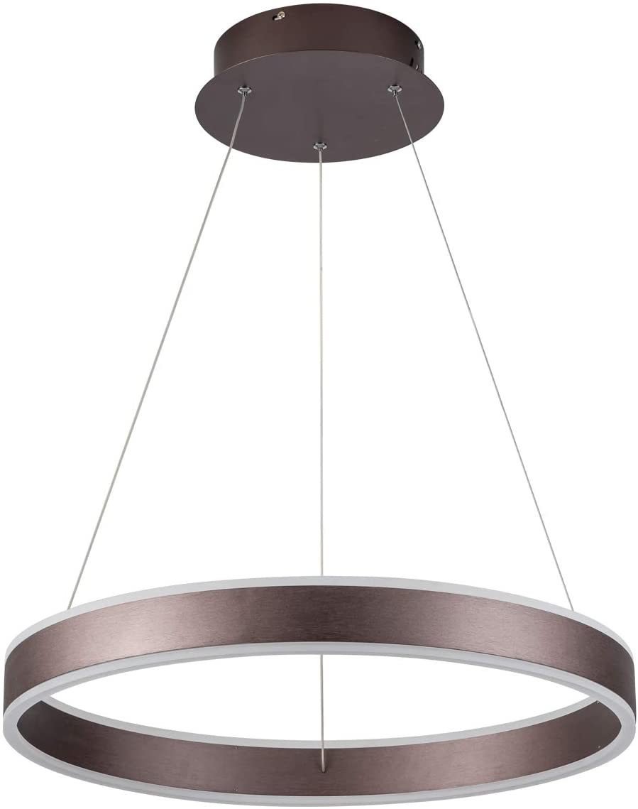 Modern Ring Pendant Light LED Dimmable Chandelier Adjustable Hanging Ceiling Ligh
