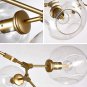 Modern Pendant Light Glass Chandelier with 5 Lights Fixture Hanging Flush Mount (5 Heads-Clear)
