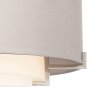 Concentric Shades Brushed Nickel Drum Pendant Chandelier 25" Wide Modern White Shade 4-Light Fixture