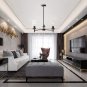 3-Light Chandeliers Rustic Clear Glass Shades Pendant Lighting Oil Rubber Hanging Ceiling Lights