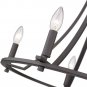 Modern Farmhouse Dining Room Chandelier, 5-Light Kitchen Pendant Light In Oil Rubbed Bronze Finish
