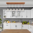 West Ninth Vintage Fayette Wood Pendant Chandelier Light - Farmhouse Rustic Lighting