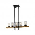 Metal Wood and Glass Retro Loft Antique Lamp Edison Vintage Pipe Sconce Decorative Five Lights