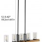 Metal Wood and Glass Retro Loft Antique Lamp Edison Vintage Pipe Sconce Decorative Five Lights