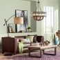 Frankton Bronze Pendant Chandelier 22" Wide Rustic Farmhouse Mesh Drum Hardwood Arm 4-Light