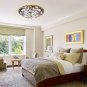 Semi Flush Mount Light Glass Shade Ceiling Light Fixture with 16 Inch Stained Glass Shade  3- Light