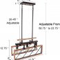 Rustic Wood Chandelier Rectangle Kitchen Farmhouse Chandelier Dining Room Island Pendant Light