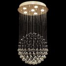 Crystal Raindrop Ball Shape Ceiling Light Crystal  Flush Mount LED Light Fixture With 6 GU10 Lights