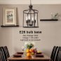 4-Lights Foyer Chandeliers Oil Rubbed Bronze Dining Room Pendant Lighting Metal Industrial Light