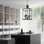 4-Lights Foyer Chandeliers Oil Rubbed Bronze Dining Room Pendant Lighting Metal Industrial Light