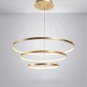 LED Chandeliers Round Shape Drop Ceiling Lighting 3 Ring Hanging Lamp Gold Pendant Light Fixture