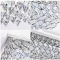 Minimalist Crystal Chandelier LED Fixture 4000K Dimmable Flush Mount Square Pendant Lamp