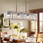 K9 Crystal Chandelier Raindrop Ceiling Lights Fixtures Rectangular Pendant Lighting (Champagne)