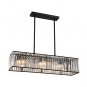 K9 Crystal Chandelier Raindrop Ceiling Lights Fixtures Rectangular Pendant Lighting (Champagne)