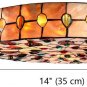 Flush Mount Ceiling Light Shell Shade LED Ceiling Lamp Hand-Made Stained Glass Pendant Light