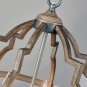 6 Light Farmhouse Orb Chandelier Lighting Flush LED Ceiling Light