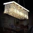 7pm Modern rain-proof vertical rectangular transparent K9 crystal chandelier chandelier