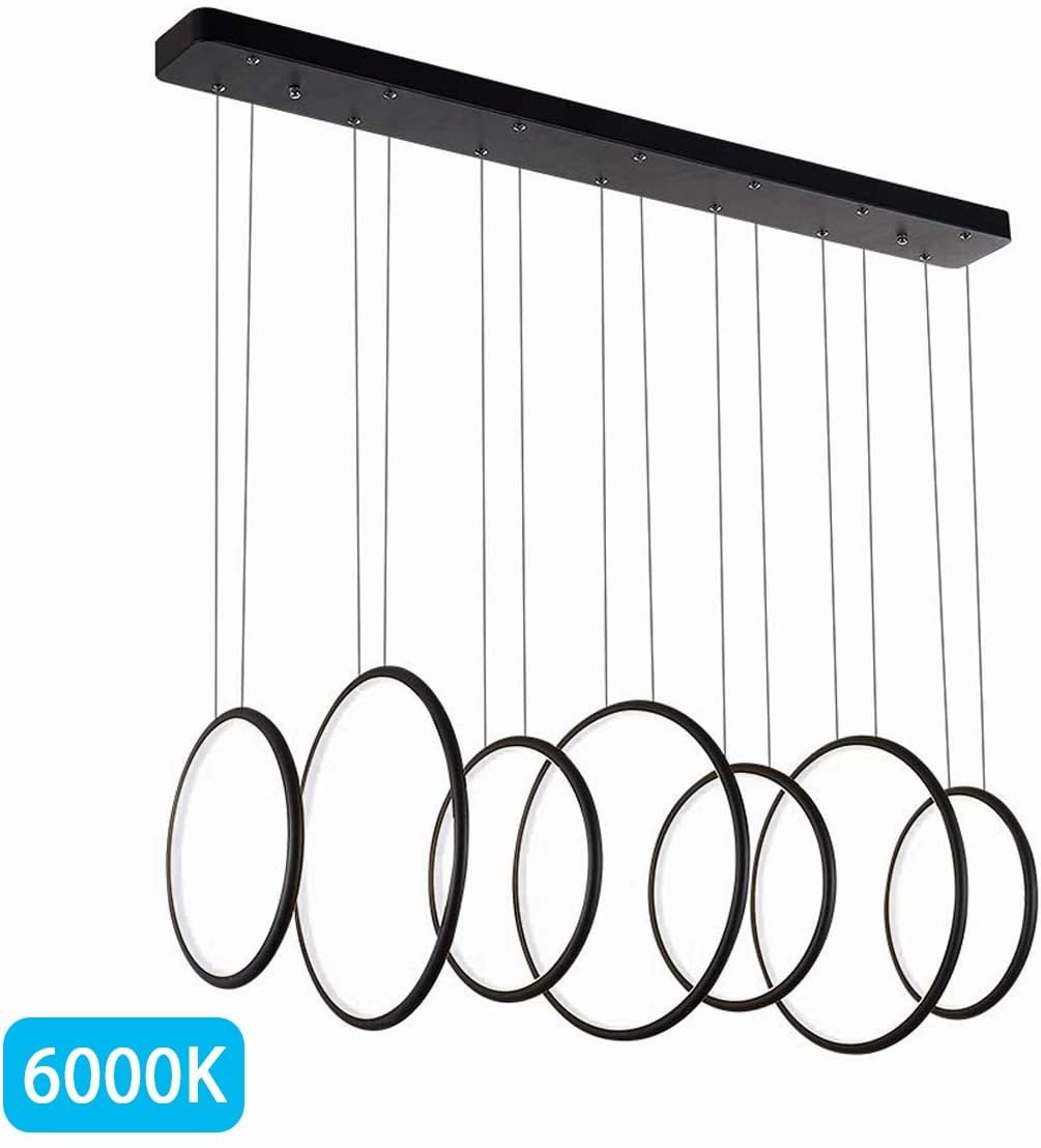 Royal Pearl Modern Chandelier Circular LED Simple 7 Rings Pendant Ceiling Lighting