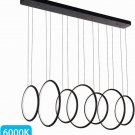 Royal Pearl Modern Chandelier Circular LED Simple 7 Rings Pendant Ceiling Lighting
