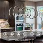 Royal Pearl Modern Chandelier Circular LED Simple 7 Rings Pendant Ceiling Lighting