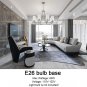 MELUCEE Sputnik Chandelier with Transparent Glass Lampshade In Gray
