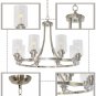 MELUCEE Sputnik Chandelier with Transparent Glass Lampshade In Gray