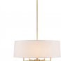 Madison Park Signature Presidio 5 Modern Chandeliers-Metal, Fabric Shade Pendant Ligthing