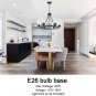 6-Light Chandeliers for Dining Room, Black Light Fixtures Ceiling Hanging Industrial Pendant Light