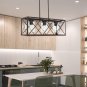 MELUCEE Glass Chandelier, Oil-faced Bronze Chandeliers