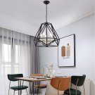 Farmhouse Chandelier Industrial Pendant Lighting Fixture Black with Antique Brass Gold Metal Finish