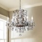 Saint Mossi Modern K9 Crystal Raindrop Chandelier Lighting Flush Mount LED Ceiling Light