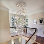 Mossi Modern K9 Crystal Swirl Design Raindrop Chandelier Lighting Flush Mount LED Ceiling Light