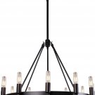 Indoor Retro Round Chandelier, Antique Chandelier, Suitable for Living Room Dining Room Farmhouse