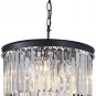 Saint Mossi Modern K9 Crystal Raindrop Chandelier Lighting Flush Mount LED Ceiling Light