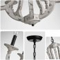 TZOE Country Style Wrought Iron Chandelier, 5 Lamp Candle Chandelier