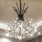 Garwarm Modern Firework Chandeliers,Crystal Dandelion Chandelier Pendant Lighting ,13-Light,Black
