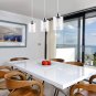 Shengqing 3 lamp transparent hammered glass chandelier modern Island lamp