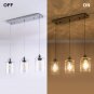 Shengqing 3 lamp transparent hammered glass chandelier modern Island lamp