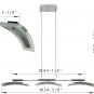 Led chandelier, chandelier, dimmable lamp, height adjustable chandelier, hanging lamp
