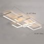 Ceiling Light Flush Mount Square Fixture Lamp Dimmable with Remote Control White Chandelier