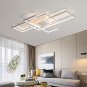 Ceiling Light Flush Mount Square Fixture Lamp Dimmable with Remote Control White Chandelier