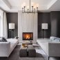 Xinbei Lighting Chandelier, 6 Adjustable Chandeliers, Fabric Lampshade, Brushed Nickel