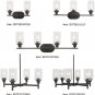 VINLUZ Sputnik Chandelier Semi-ceiling Lamp, Bronze