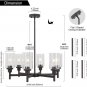 VINLUZ Sputnik Chandelier Semi-ceiling Lamp, Bronze